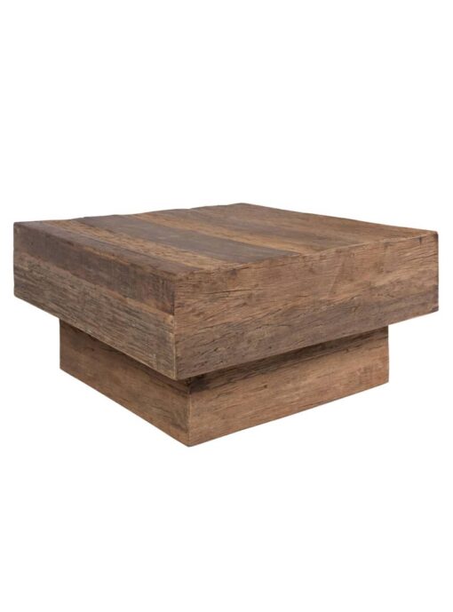 Salontafel blok robuust oud hout Pure Wood