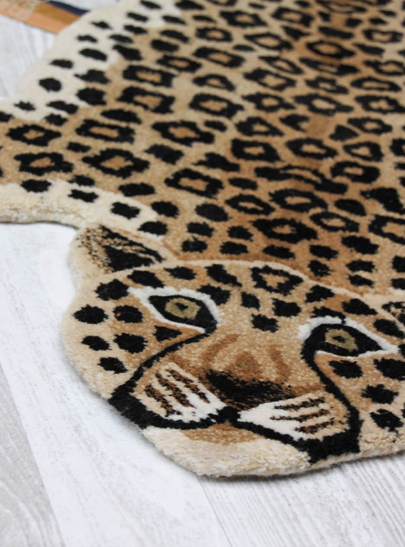 terugtrekken Ecologie kortademigheid Doing Goods vloerkleed Loony leopard - Pure Wood