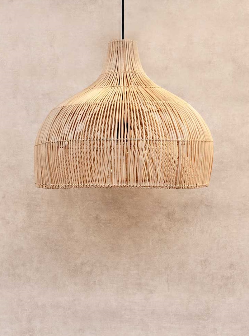 code nieuwigheid afbreken Hanglamp rotan maggie - Pure Wood