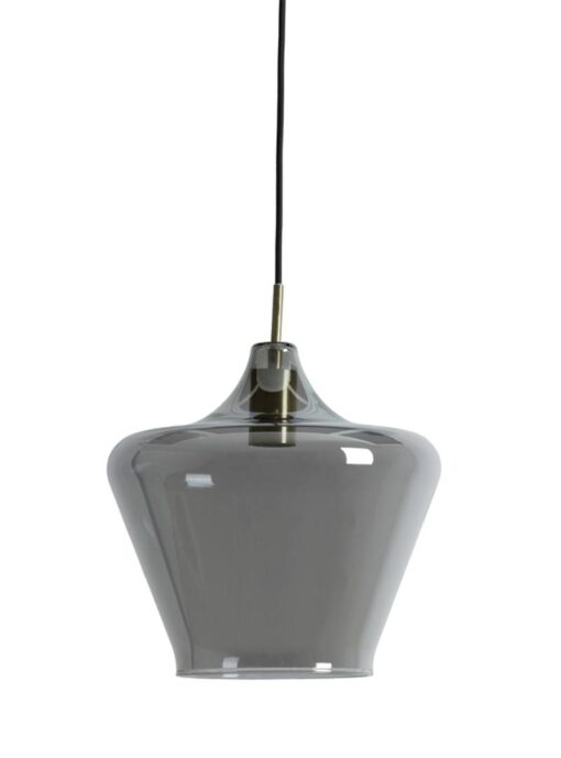 Smoked Glas Hanglamp Antiek Brond