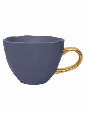 Good morning cup Purple Blue Paars met gouden oor